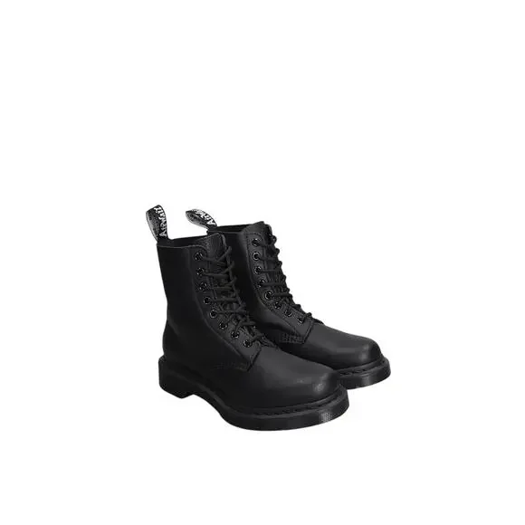 Dr. Martens 1460 Pascal Mono Black Leather Combat Boots Size 11 - Picture 2 of 7
